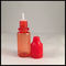 लाल धुआँ तेल ड्रॉपर बोतल, 10 मिलीलीटर प्लास्टिक ड्रॉपर बोतलें एसिड बेस प्रतिरोध आपूर्तिकर्ता