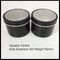 टिकाऊ एल्यूमीनियम कॉस्मेटिक कंटेनर 120g क्रीम जार ब्लैक मेटल टिन के डिब्बे पेंच कैप आपूर्तिकर्ता